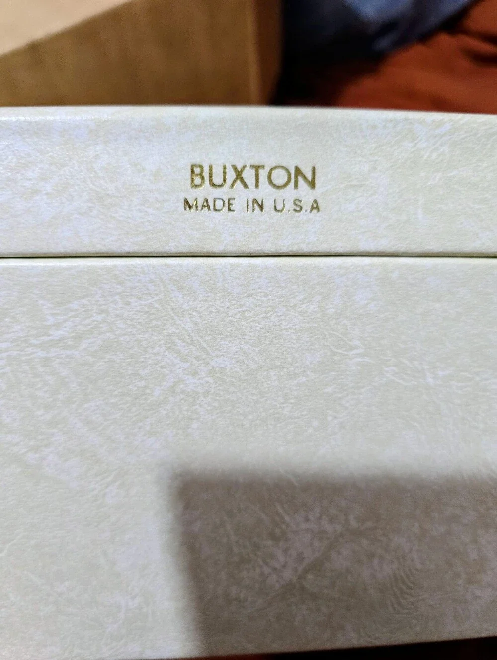 Buxton White Jewelry Organizer Box with Yellow Interior
